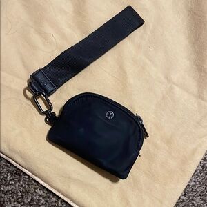 black Lululemon Wristlet Pouch